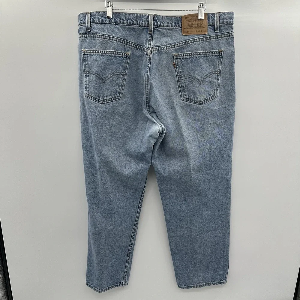 VTG Y2K Levis 550 Denim Jeans Men 42x30 (40x29) Blue Relaxed Fit 1997 Orange Tab